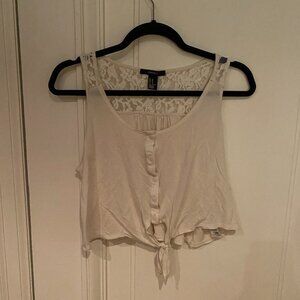 White Forever 21 Crop Top